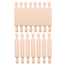 Lot de 15 mini rouleaux à pâtisserie en bois de 6 pouces de long, pour la cuisine, pour la pâte à pâtisserie