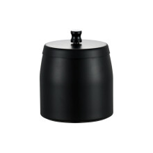 Cendrier d'extérieur avec couvercle - Porte-cigarettes noir coupe-vent en acier inoxydable