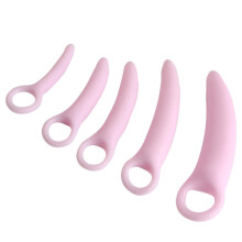 Set de dilatadores vaginales para mujer - 5 entrenadores de silicona para relajación muscular