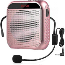 Portable Voice Amplifier With Wired Microphone Headset Rechargeable Speaker Loudspeaker