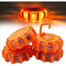 1/2/3/4 Pack Led Sicherheit Flares Straße Notfall Lichter Straßenrand Sicherheit Blinkende Warnung Flare Licht Kit Beacon Disc