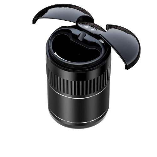 Smart Sensor Ashtray with Automatic Open/Close, USB Rechargeable, Smokeless Design, Light-Sensitive Mirror for Indoor Use 1