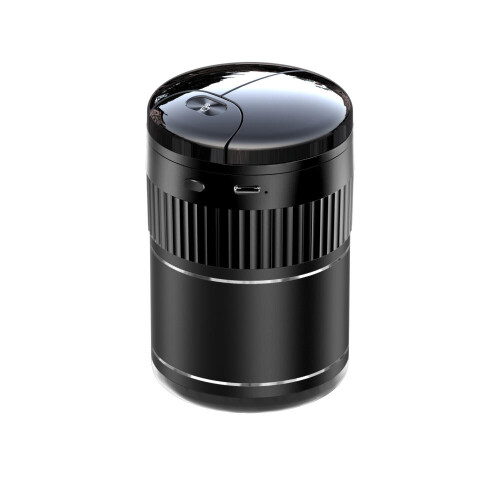 Smart Sensor Ashtray with Automatic Open/Close, USB Rechargeable, Smokeless Design, Light-Sensitive Mirror for Indoor Use