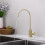 Solid Brass Drinking Water Faucet in Brushed Gold Finish 2