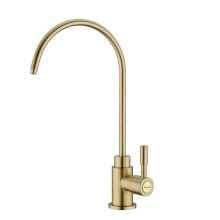 Solid Brass Drinking Water Faucet in Brushed Gold Finish