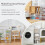 6 Pack Stackable Storage Bins with Lids, Clear Plastic Organizers with Magnetic Doors for Home Use, See-Through, Modular 2