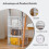 6 Pack Stackable Storage Bins with Lids, Clear Plastic Organizers with Magnetic Doors for Home Use, See-Through, Modular 3