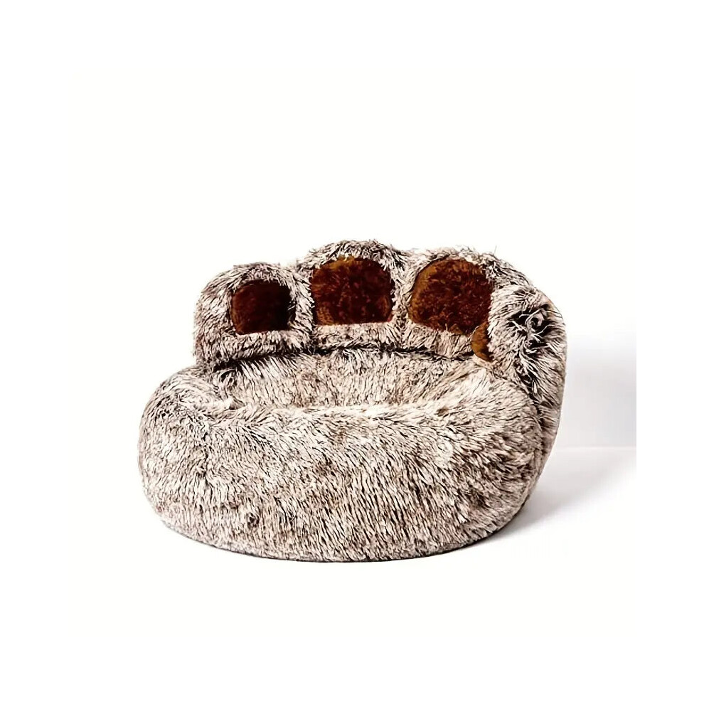 (Grey, S) Cuddly Cute Bear Paw Shape Pet Sofa-image-OPC-PKHSSTQ-NEW