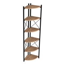 Étagère à plantes 6 niveaux 160 x 30 x 30 cm effet bois noir 03_0007721