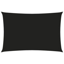 Voile toile d'ombrage parasol tissu oxford rectangulaire 2,5 x 4,5 m noir 02_0009577
