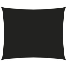 Voile toile d'ombrage parasol tissu oxford rectangulaire 4 x 5 m noir 02_0009696