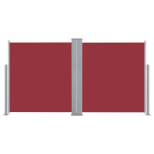 Tenda cortina - HELLOSHOP26 - Retrátil - 140 x 600 cm - Poliéster resistente - Cor vermelha