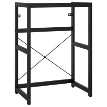 Móvel de banheiro - HELLOSHOP26 - Estrutura para lavatório - Ferro revestido a pó - Preto - 59 x 38 x 83 cm