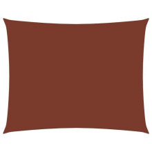 Voile toile d'ombrage parasol tissu oxford rectangulaire 2 x 3,5 m terre cuite 02_0009607