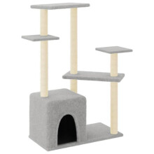 Kattenboom - HELLOSHOP26 - Klimtoren - Sisalpalatsen - Lichtgrijs - 107,5 cm