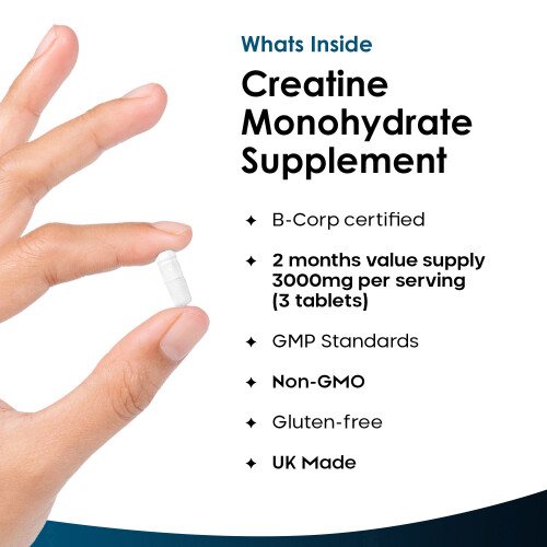 New Leaf Product Creatine Monohydrate Capsules 3000mg - 180 Creatine Capsules 1