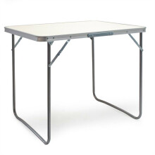 Tavolo da campeggio pieghevole in alluminio per giardino, balcone, escursionismo, richiudibile 80 cm bianco 16_0000541