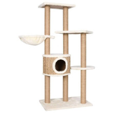 Kattenboom meubel toren klimmen speelgoed krabben krabpaal klimmen platform met krabbers 126 cm zeewier Beige 02_0022446