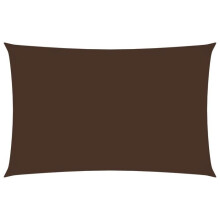 Voile toile d'ombrage parasol tissu oxford rectangulaire 2 x 5 m marron 02_0009634