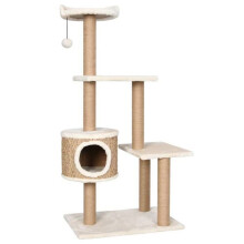 Kattenboom meubel toren klim speelgoed krabben krabpaal klimmend platform met krabbers 123 cm zeewier Beige 02_0022445