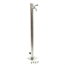 Wassersäule 95,5 cm Wasserpunkt Edelstahl rund Garten Wasserverteiler Brunnen 16_0002383
