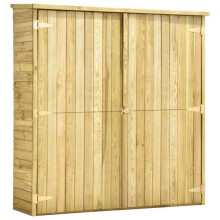 Cobertizo de jardín - Pinede - Cobertizo de almacenamiento - 163 x 50 x 171 cm - Pino impregnado - Doble puerta