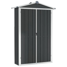 Riparo da giardino - HELLOSHOP26 - Cabanon - Acciaio zincato - 116 x 45 x 175 cm - Apertura doppia