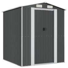 Caseta de jardín - HELLOSHOP26 - 192 x 191 x 223 cm - Acero galvanizado - Puerta deslizante - Ventilación