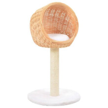 Kattenboom - Natuurlijk - 73 cm - Mand van wilg - Sisal touw - Verwijderkussen