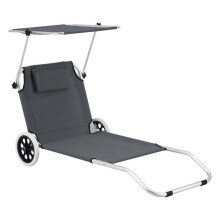 Transat de baño de sol con ruedas lazkano de aluminio poliéster plateado mate gris oscuro 03_0006421