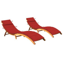 Transat - HELLOSHOP26 - Set van 2 - Acacia hout - Opvouwbaar - Comfortabel en weerbestendig