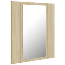 Espejo con luces LED de baño 40 x 12 x 45 acrílico beige 02_0006746