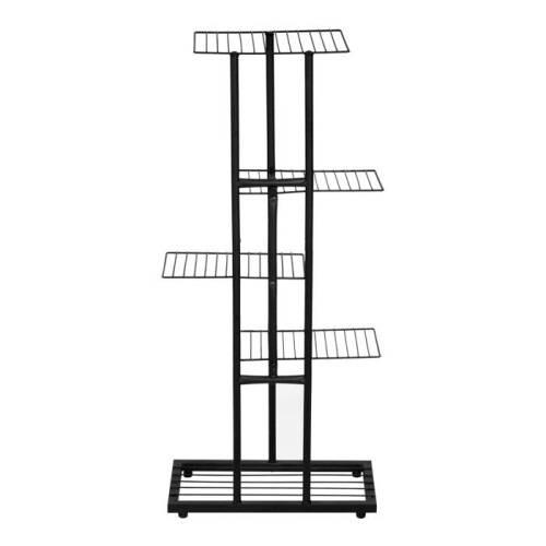 Scaffale per piante - HELLOSHOP26 - 4 livelli - Metallo - Nero - 97,5 x 43,5 x 22 cm 1
