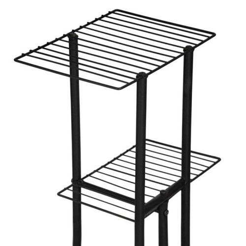 Scaffale per piante - HELLOSHOP26 - 4 livelli - Metallo - Nero - 97,5 x 43,5 x 22 cm 2
