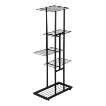 Étagère à plantes - HELLOSHOP26 - 4 niveaux - Métal - Noir - 97,5 x 43,5 x 22 cm