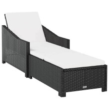 Transat - HELLOSHOP26 - Cadeira de praia - Encosto ajustável - Braços deslizantes - Rattan sintético