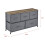 Commode - Niet-geweven - 5 Laden - Metaal - 55 x 100 x 29 cm - Grijs 2
