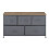 Commode - Niet-geweven - 5 Laden - Metaal - 55 x 100 x 29 cm - Grijs 3