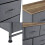Commode - Niet-geweven - 5 Laden - Metaal - 55 x 100 x 29 cm - Grijs 4