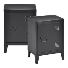 Conjunto de 2 mesas de cabeceira 57 x 40 x 30 cm preto 03_0008694