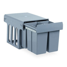 Poubelle de cuisine Ă 4 compartiments ABS gris 13_0002325
