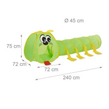 Túnel chenille para crianças jogo brinquedos verde 13_0002905