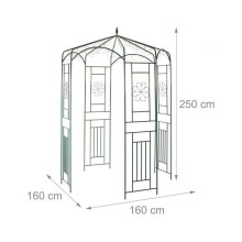 Tuteur para roseiras em metal 250 cm verde 13_0002910