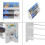 Scaffale per bambini con 6 scatole aperte bianco / grigio / blu 5