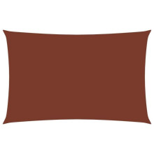 Voile toile d'ombrage parasol tissu oxford rectangulaire 3 x 5 m terre cuite 02_0009684