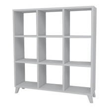 Bibliothèque - Design - 9 Compartiments - Blanc - 100 x 88 x 20 cm - Meuble de Salon