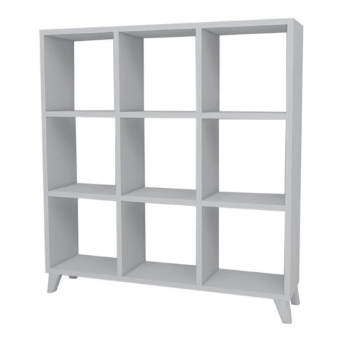 Bibliothèque - Design - 9 Compartiments - Blanc - 100 x 88 x 20 cm - Meuble de Salon