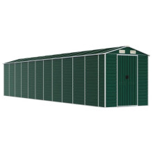Cobertizo de jardín - HELLOSHOP26 - Cabanon - Acero galvanizado - 191 x 980 x 198 cm - Verde