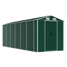 Cobertizo de jardín - HELLOSHOP26 - Cabanon - Acero galvanizado - 191 x 555 x 198 cm