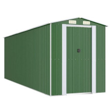 Casetta da giardino - HELLOSHOP26 - Cabanon - Acciaio zincato - 192 x 606 x 223 cm - Ventilazione ottimale